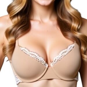NEW! Natori 731319 Breakout Full Fit Contour Underwire Bra  Cafe/lt beige 30G
